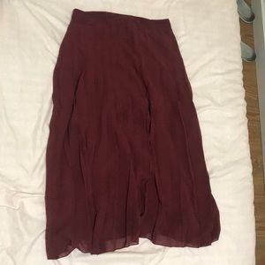 Midi pleated skirt